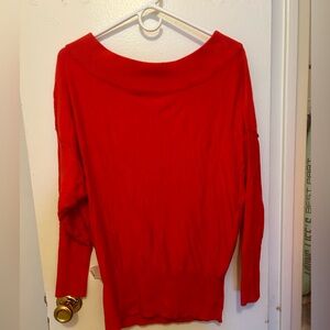 Express Off the Shoulder Red Sweater- small NWT